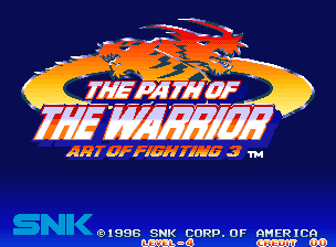 Game Art of Fighting 3 - The Path of the Warrior (Neo Geo - ng)