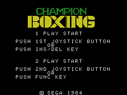 Game Champion Boxing (SG-1000 - sg1000)
