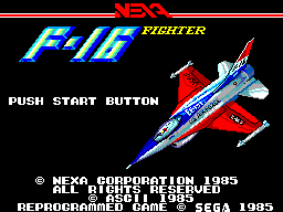 Game F-16 Fighter (Sega Master System - sms)