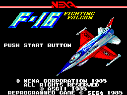 Game F-16 Fighting Falcon (Sega Master System - sms)