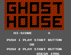 Game Ghost House (Sega Master System - sms)