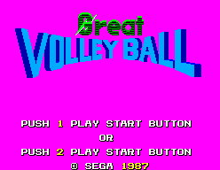 Game Great Volleyball (Sega Master System - sms)