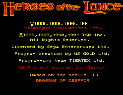 Обложка игры Heroes of the Lance