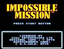 Game Impossible Mission (Sega Master System - sms)