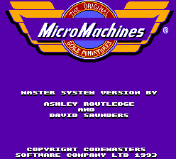 Game Micro Machines (Sega Master System - sms)