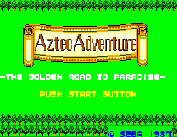 Game Aztec Adventure - The Golden Road to Paradise (Sega Master System - sms)