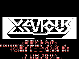 Game Xevious (Sega Master System - sms)