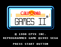 Game California Games II (Sega Master System - sms)