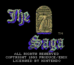 Game 7th Saga, The (Super Nintendo - snes)