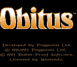 Game Obitus (Super Nintendo - snes)