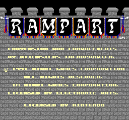 Game Rampart (Super Nintendo - snes)