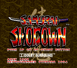 Game Samurai Shodown (Super Nintendo - snes)