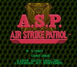 Game A.S.P. Air Strike Patrol (Super Nintendo - snes)