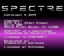 Game Spectre (Super Nintendo - snes)