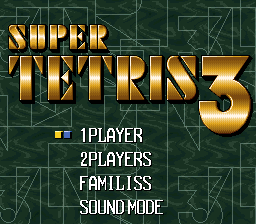Game Super Tetris 3 (Super Nintendo - snes)