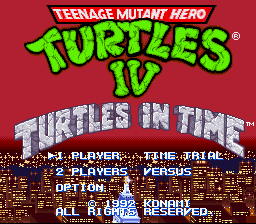 Game Teenage Mutant Hero Turtles IV - Turtles in Time (Super Nintendo - snes)