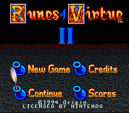 Game Ultima - Runes of Virtue II (Super Nintendo - snes)
