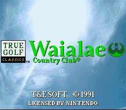 Game Waialae Country Club (Super Nintendo - snes)