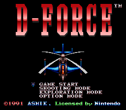 Game D-Force (Super Nintendo - snes)