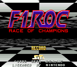 Game F1 ROC - Race of Champions (Super Nintendo - snes)