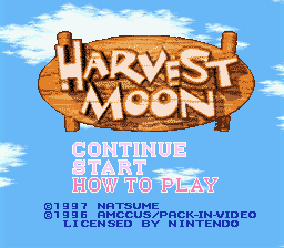 Game Harvest Moon (Super Nintendo - snes)