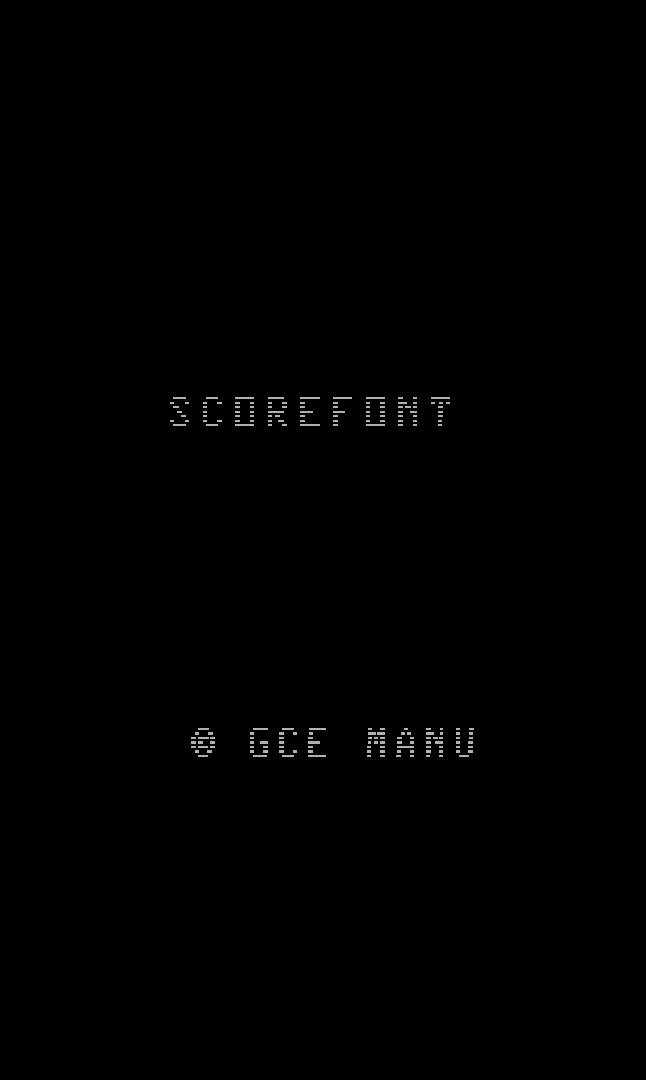 Game Score Font 3 by Manu (Vectrex - vect)