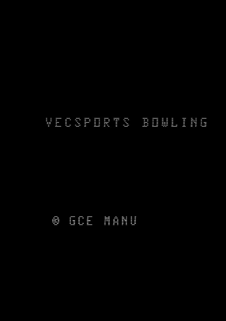 Game VecSports Kingpin Bowling by Manu (Vectrex - vect)